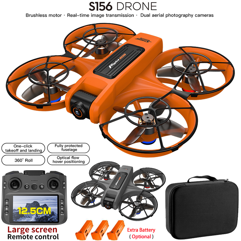 Drone Rc Under 1000 - โดรน S156 HD กล้องคู่ ถ่ายภาพทางอากาศ รีโมทคอนโทรลพร้อมหน้าจอ