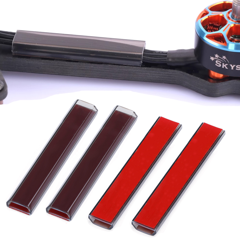 Drone Rc Cable - 4pcs RC มอเตอร์ไร้แปรงสายไฟป้องกันหลอดลวดโล่ยาว 45 มม.55 มม.65