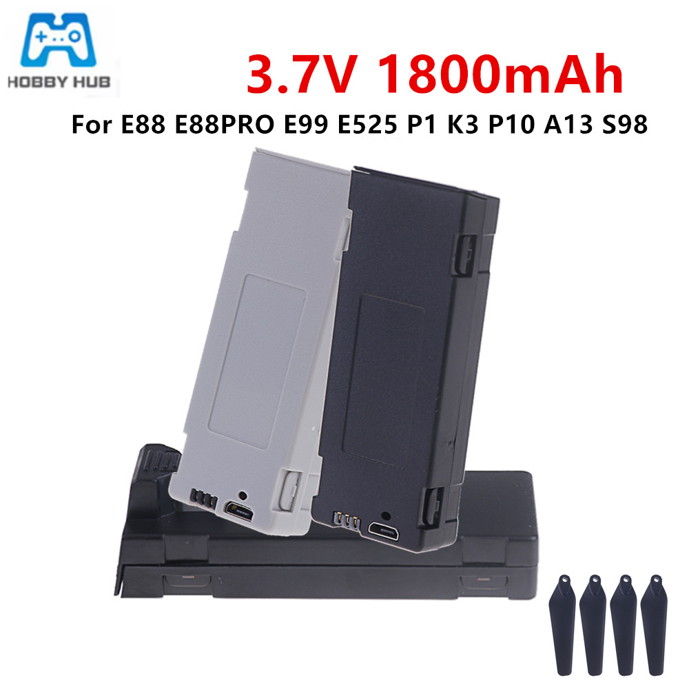 Lipo Battery Charger - แบตเตอรี่สำหรับ E88 แบตเตอรี่แบบชาร์จได้ 3.7V 1800mAh สำหรับโดรน