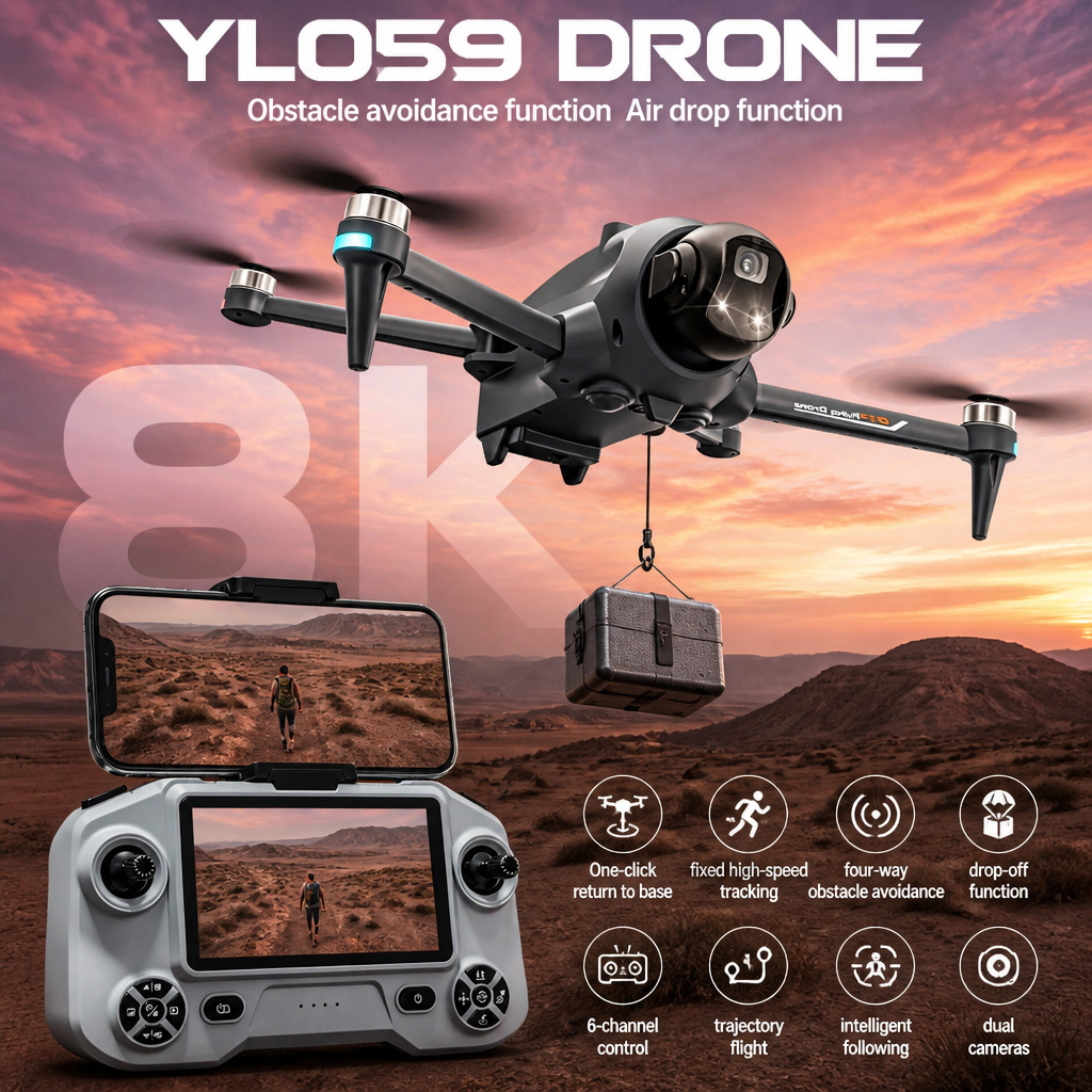 Drone Rc Ufo - โดรนรุ่นใหม่ YL059 พร้อมระบบ GPS กลับอัตโนมัติ หลบหลีกสิ่งกีดขวาง