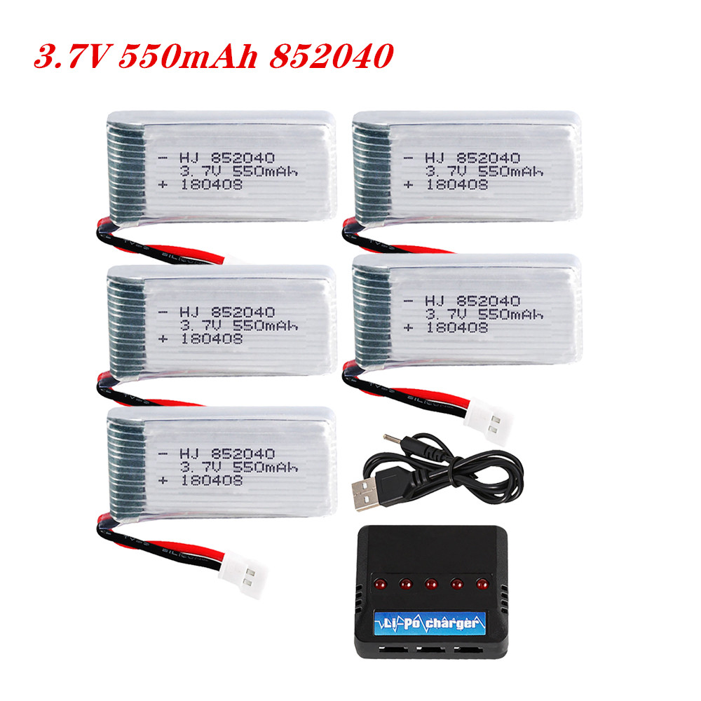 Lipo Battery Charger - 3.7V 550mAh 25C แบตเตอรี่ลิโป้ 852040 เหมาะสําหรับ