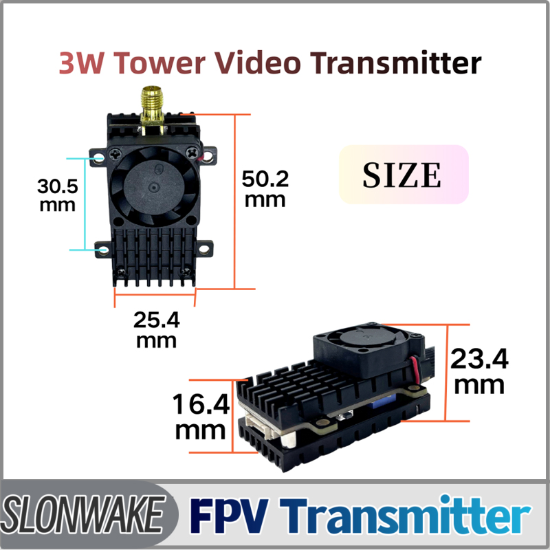 Receiver Rc Drone - โมดูลส่งสัญญาณวิดีโอ SLONWAKE 5.8G 3000mW แบบจำลอง VTX