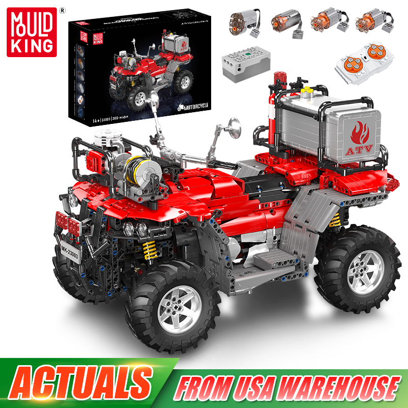Drone Carrera Rc - Mould King 23003 ชุดของเล่นรถเทคนิค รถเอทีวีบังคับวิทยุ รถดับเพลิง