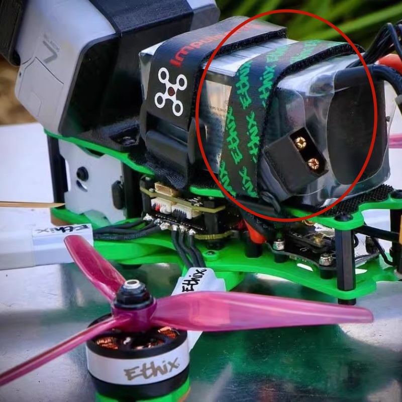 Drone Rc Team - สายรัดแบตเตอรี่ 4 ชิ้น TBS Team Black