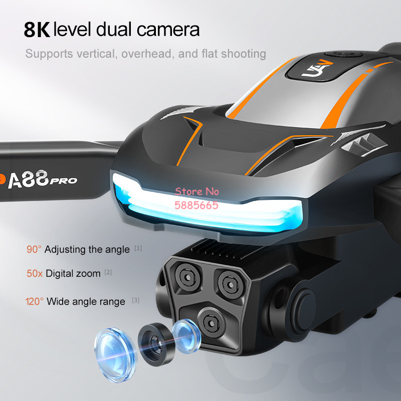 โดรนถ่ายภาพทางอากาศ 8K ระบบ Op - Drone Rc Cable บทวิจารณ์และราคา
