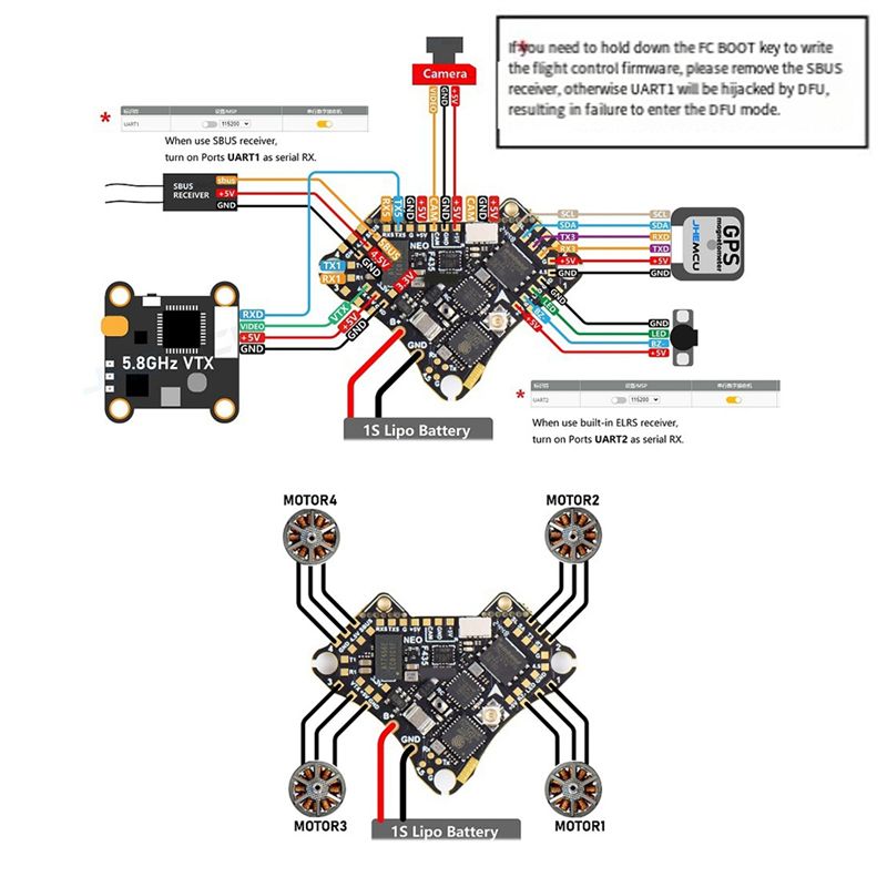FBIL-F435 NEO 1S AIO ตัวควบคุม - Drone Rc Flight Controller บทวิจารณ์และราคา