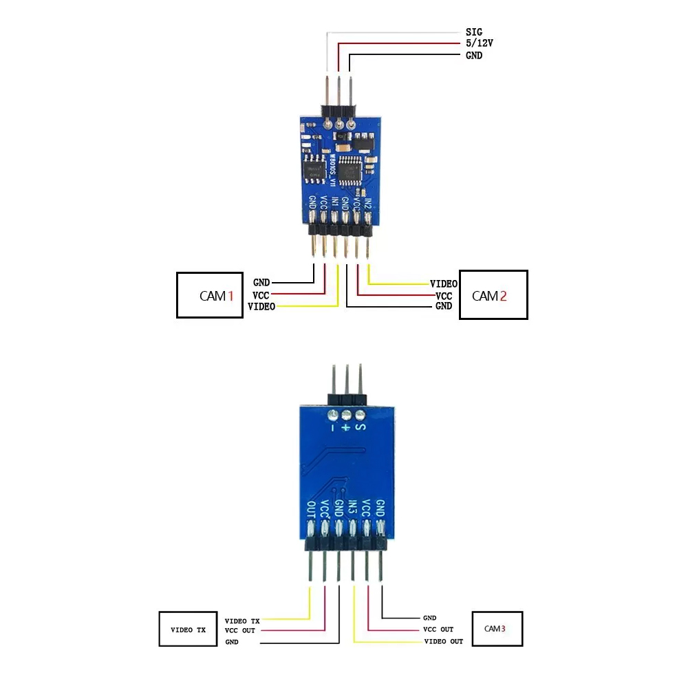 5.8G 3 ช่องวิดีโอสวิตช์เชอร์โม - Receiver Rc Drone บทวิจารณ์และราคา