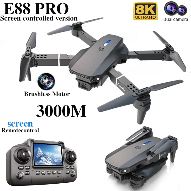 Professional E88 PRO Drone หน้ - Drone Rc Cable บทวิจารณ์และราคา
