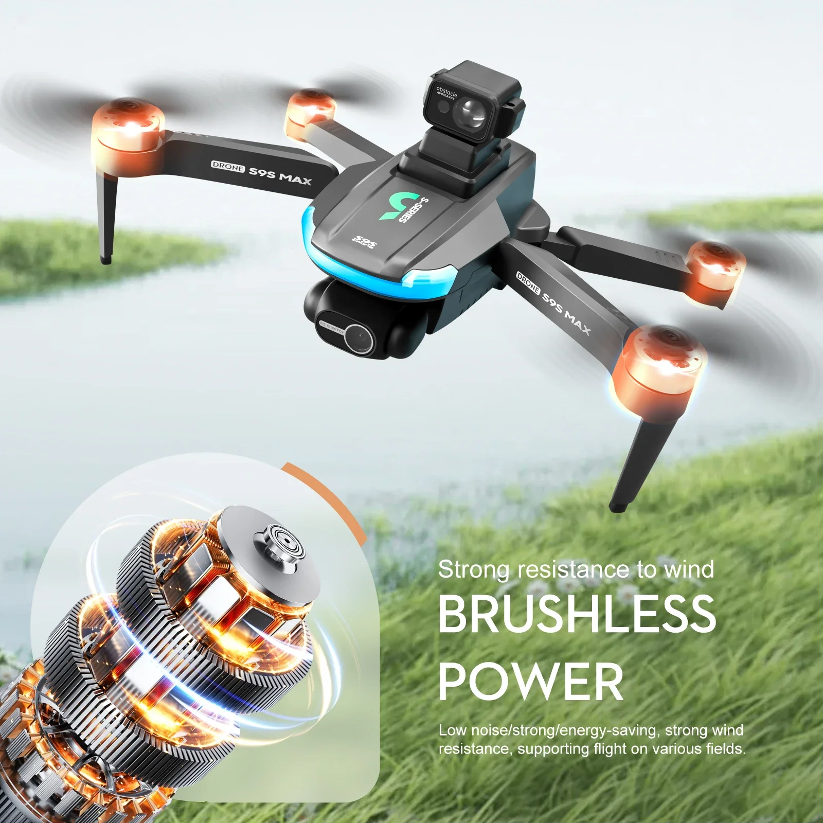 ใหม่S9S MAX MINI Drone 4K 2 แก - Drone Rc Cable บทวิจารณ์และราคา