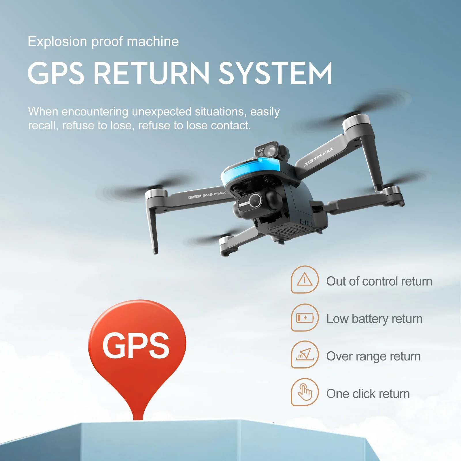 ใหม่S9S MAX MINI Drone 4K 2 แก - Drone Rc Cable บทวิจารณ์และราคา