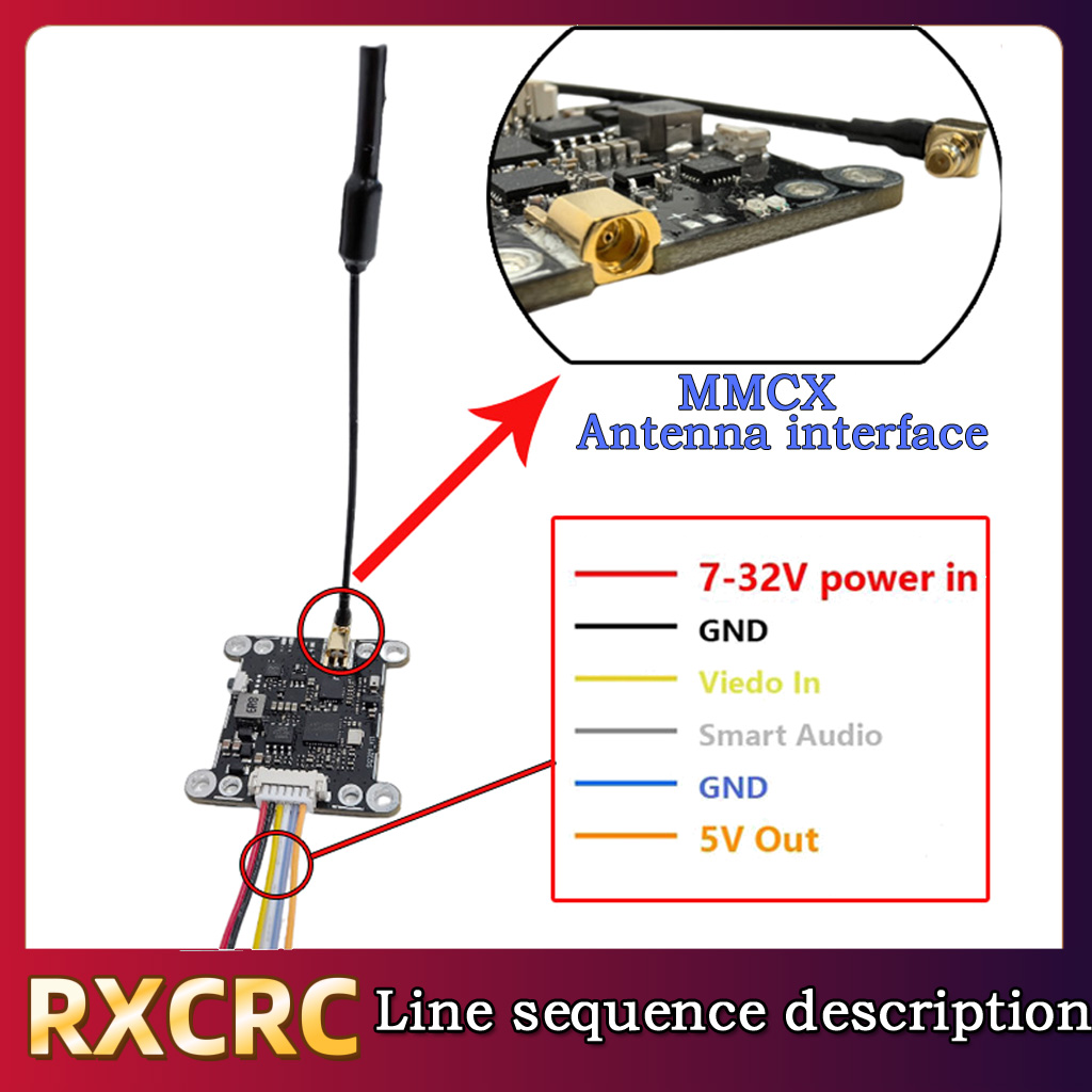 โมดูล RXCRC 5.8G 48CH 1.6W VTX - Receiver Rc Drone บทวิจารณ์และราคา