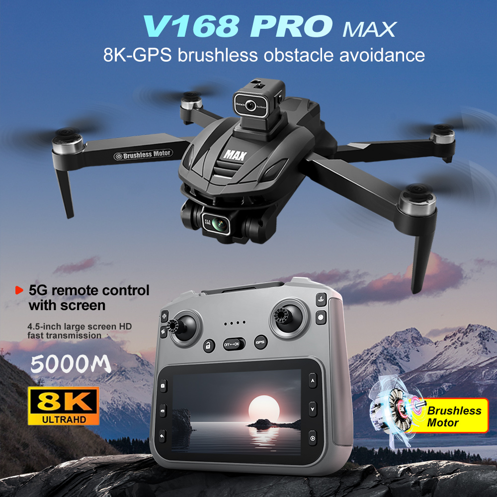 V168 PRO Max GPS Drone 8K Prof - Drone Rc Cable บทวิจารณ์และราคา