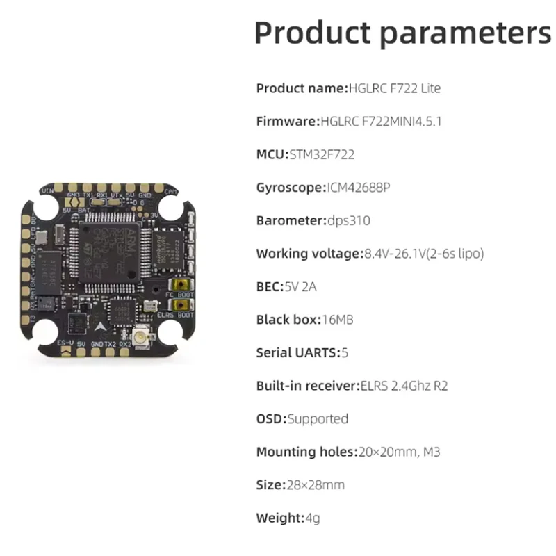 HGLRC SPECTER F722 Lite ตัวควบ - Betaflight Flight Controller บทวิจารณ์และราคา