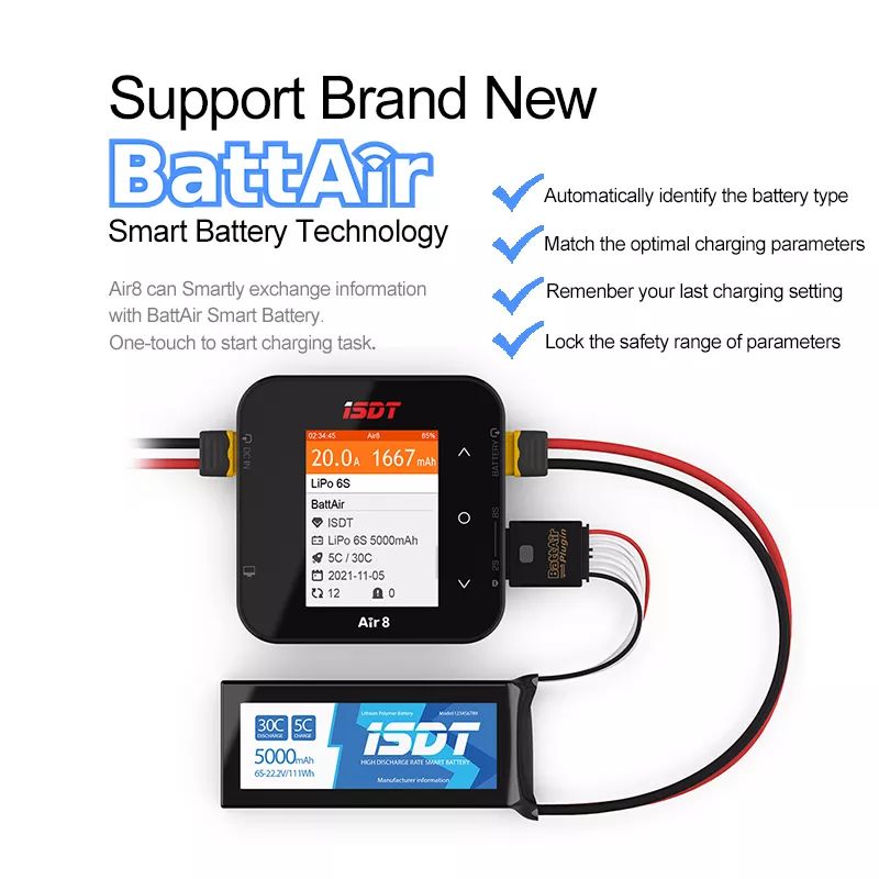 เครื่องชาร์จแบตเตอรี่ ISDT Air - Lipo Battery Charger บทวิจารณ์และราคา